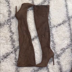 Suede Over the Knee Thigh High Boots